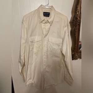 Wrangler Vintage Men's Cream Button Down Shirt